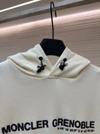 Cremefarbener Pullover mit Text-Logo aus Baumwolle – Herren