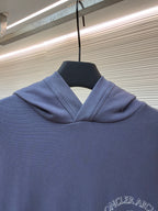 Blauer bestickter Pullover aus Baumwolle – Herren
