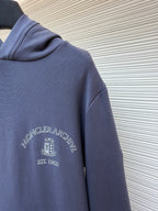 Blauer bestickter Pullover aus Baumwolle – Herren
