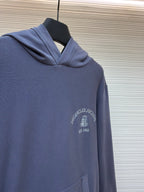 Blauer bestickter Pullover aus Baumwolle – Herren