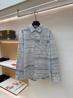 Graues Flanell-Karohemd Langarm – Herren