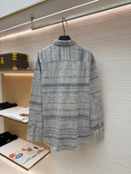 Graues Flanell-Karohemd Langarm – Herren