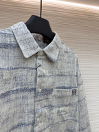 Graues Flanell-Karohemd Langarm – Herren