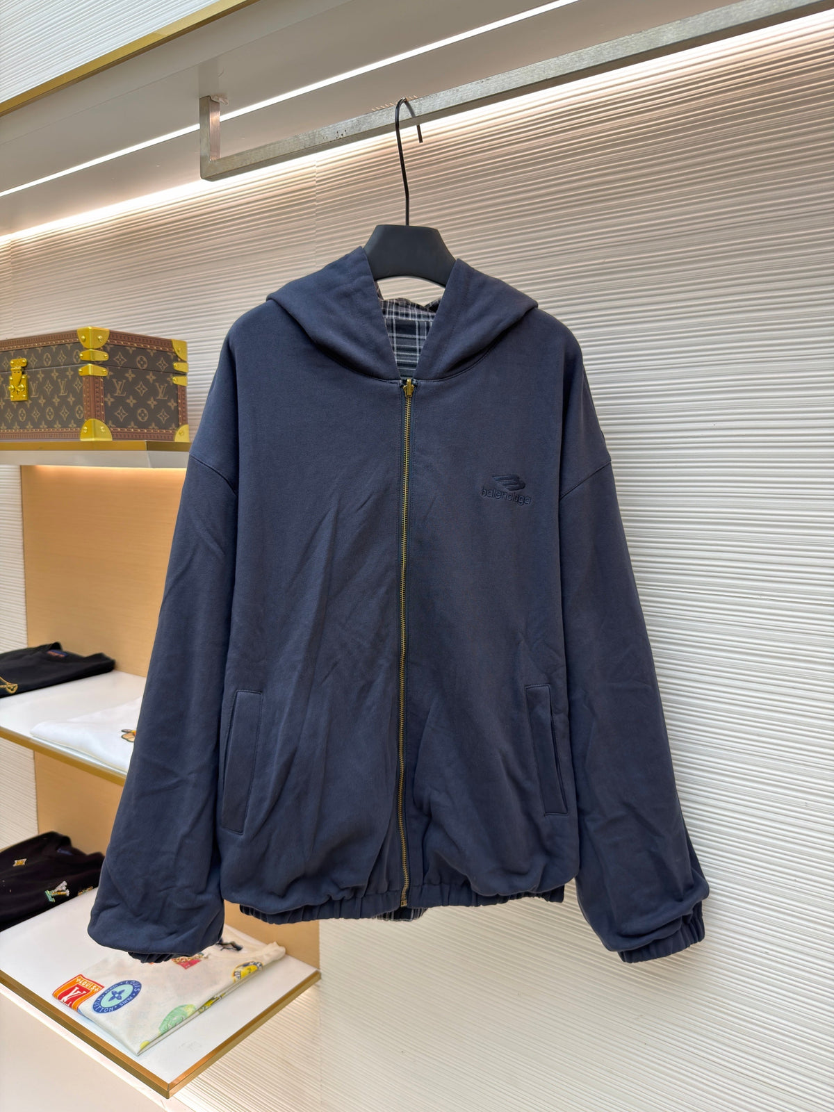 Schwarzes Flanell-Hemd im Karodesign – Herren