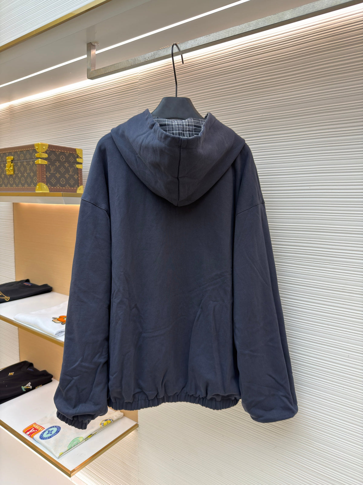Schwarzes Flanell-Hemd im Karodesign – Herren