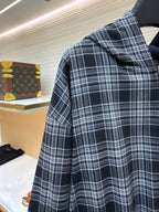 Schwarzes Flanell-Hemd im Karodesign – Herren