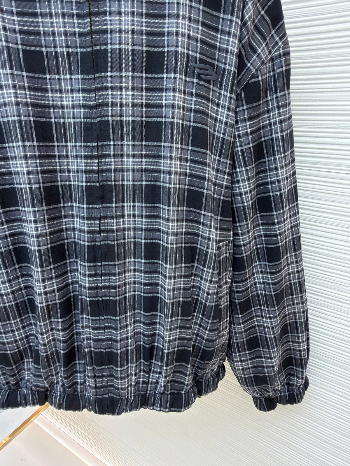 Schwarzes Flanell-Hemd im Karodesign – Herren