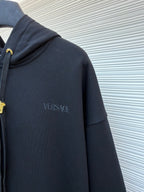 Black Cotton Plain Pullover - Men's