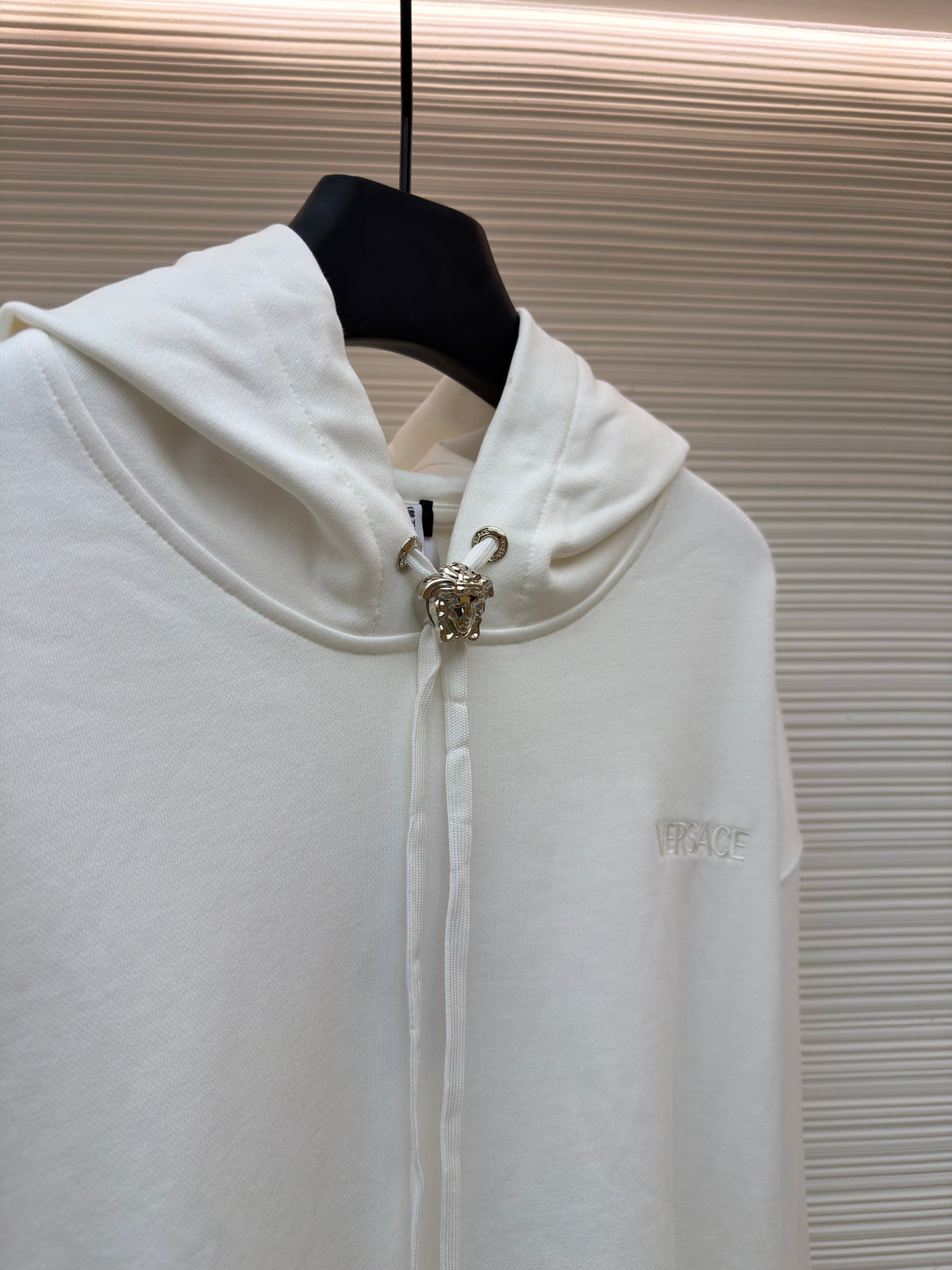 Black Cotton Plain Pullover - Men's