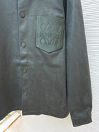 Graues Overshirt aus Baumwolle mit Taschen - Herren