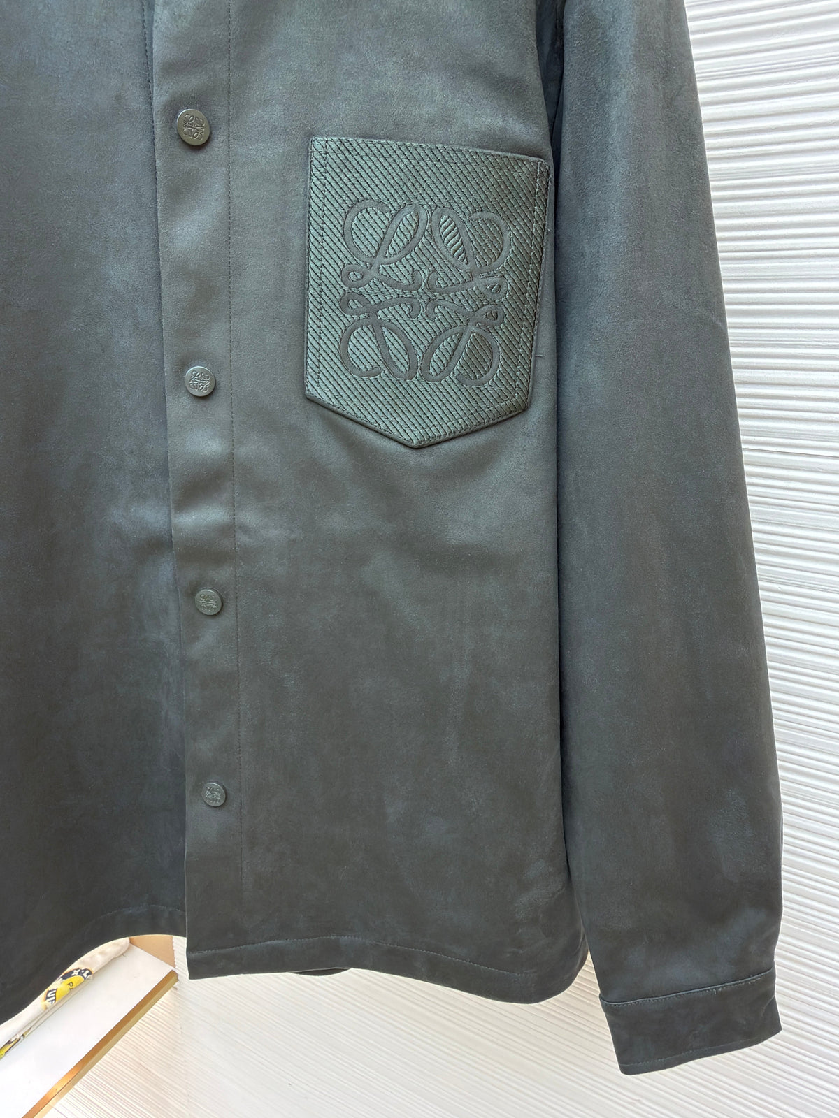 Graues Overshirt aus Baumwolle mit Taschen - Herren