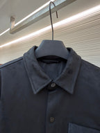 Graues Overshirt aus Baumwolle mit Taschen - Herren