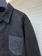 Graues Overshirt aus Baumwolle mit Taschen - Herren
