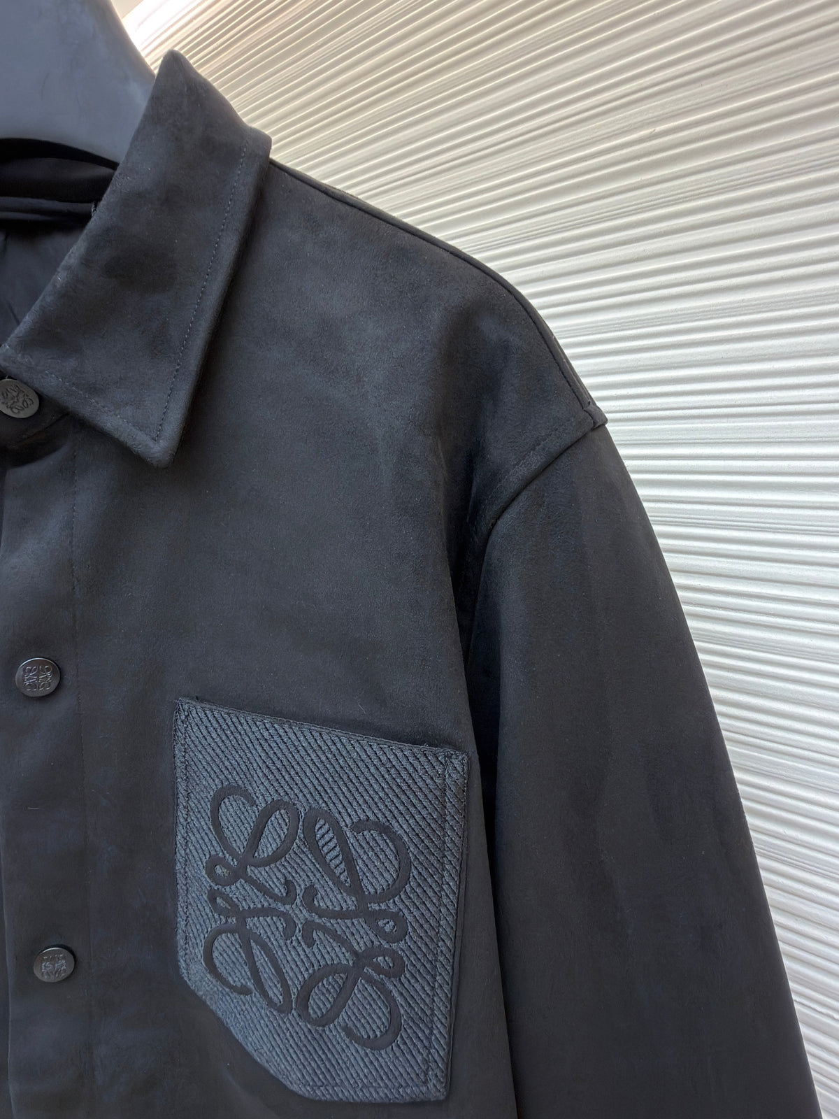 Graues Overshirt aus Baumwolle mit Taschen - Herren