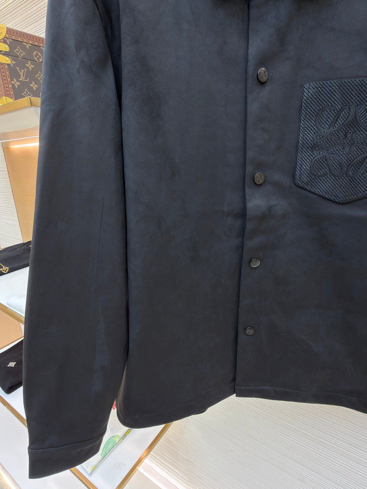 Graues Overshirt aus Baumwolle mit Taschen - Herren