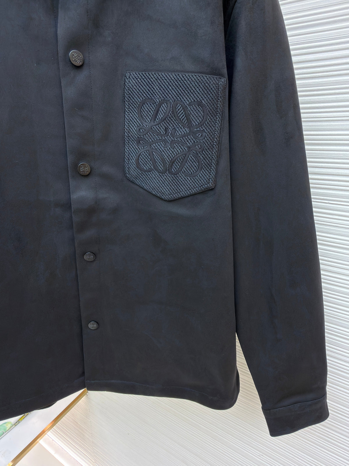 Graues Overshirt aus Baumwolle mit Taschen - Herren