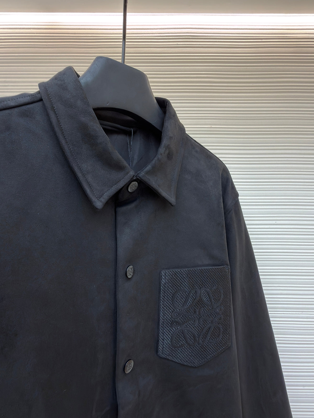 Graues Overshirt aus Baumwolle mit Taschen - Herren