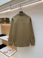 Graues Overshirt aus Baumwolle mit Taschen - Herren