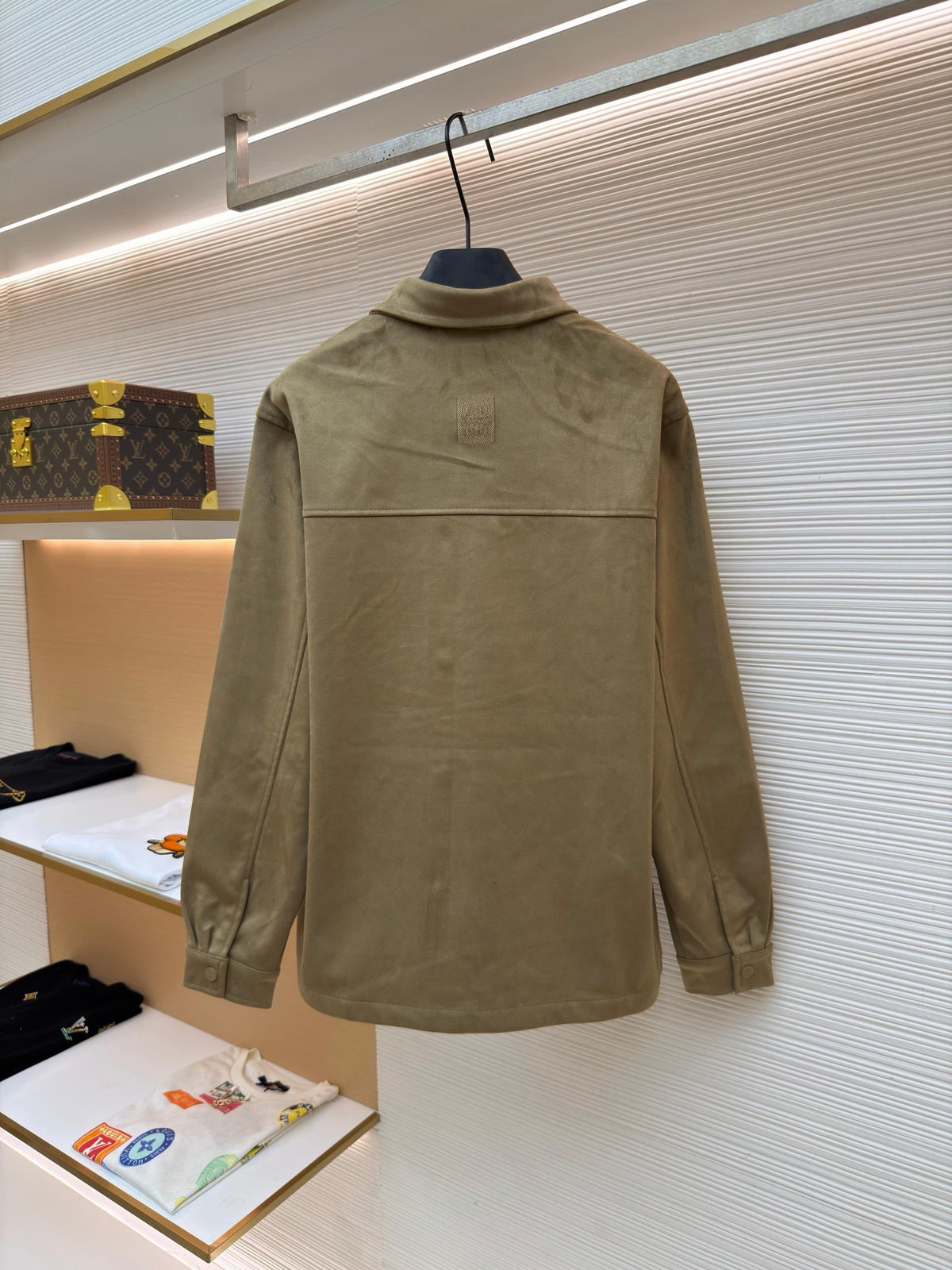 Graues Overshirt aus Baumwolle mit Taschen - Herren