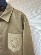 Graues Overshirt aus Baumwolle mit Taschen - Herren