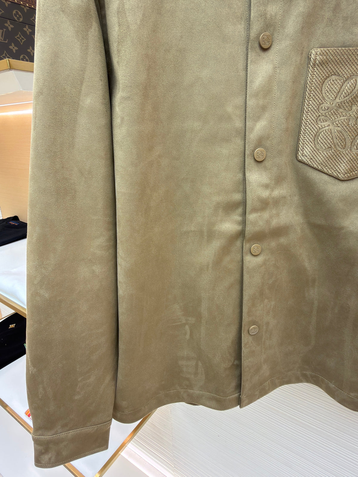 Graues Overshirt aus Baumwolle mit Taschen - Herren