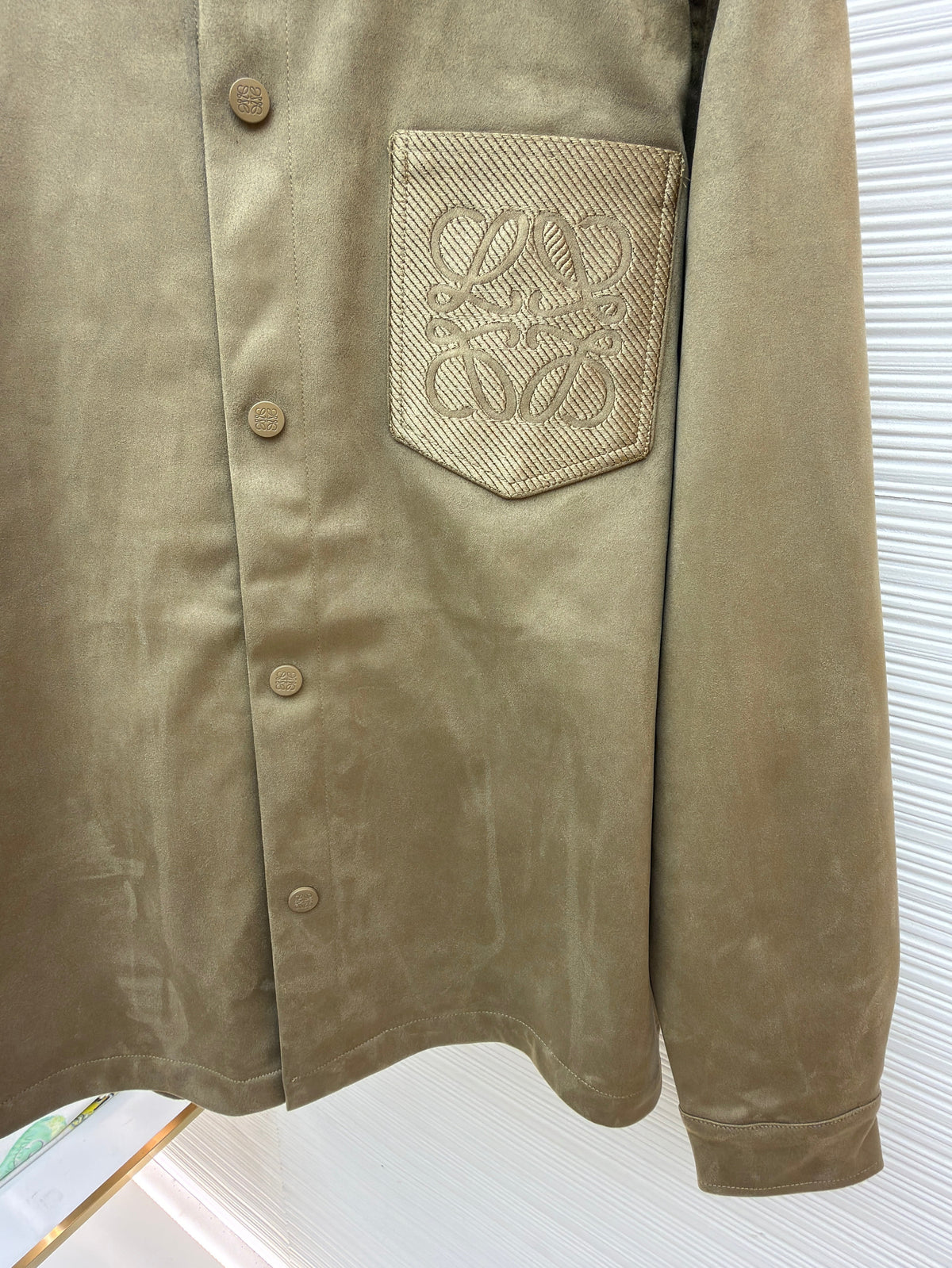 Graues Overshirt aus Baumwolle mit Taschen - Herren