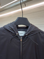 Schwarze Bomberjacke aus Nylon (glatt) – Herren
