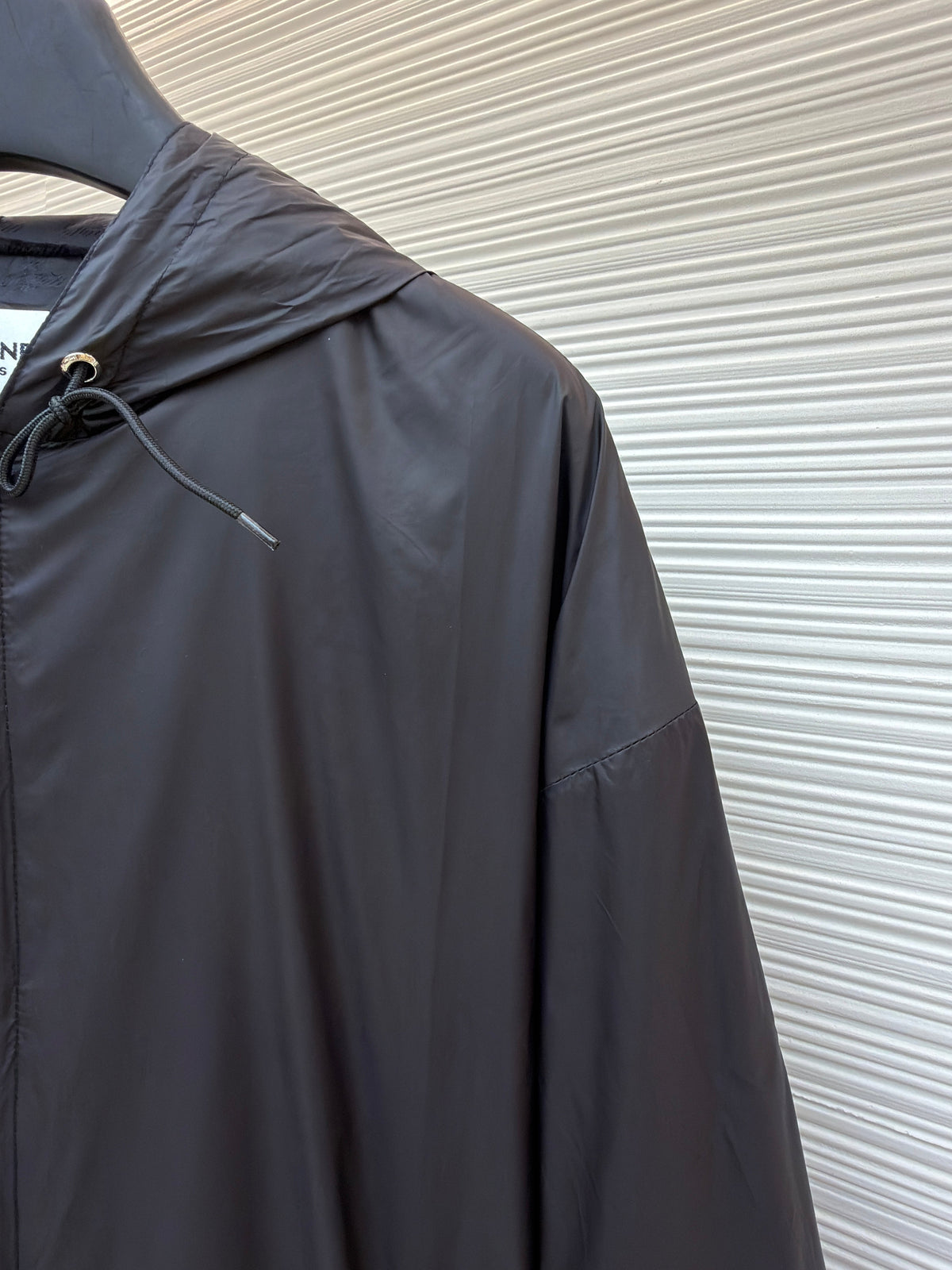 Schwarze Bomberjacke aus Nylon (glatt) – Herren