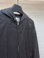 Schwarze Bomberjacke aus Nylon (glatt) – Herren
