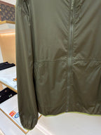 Schwarze Nylon-Patch-Kapuzenjacke – Herren