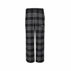 Schwarzer gerader Woll-Check - Herren