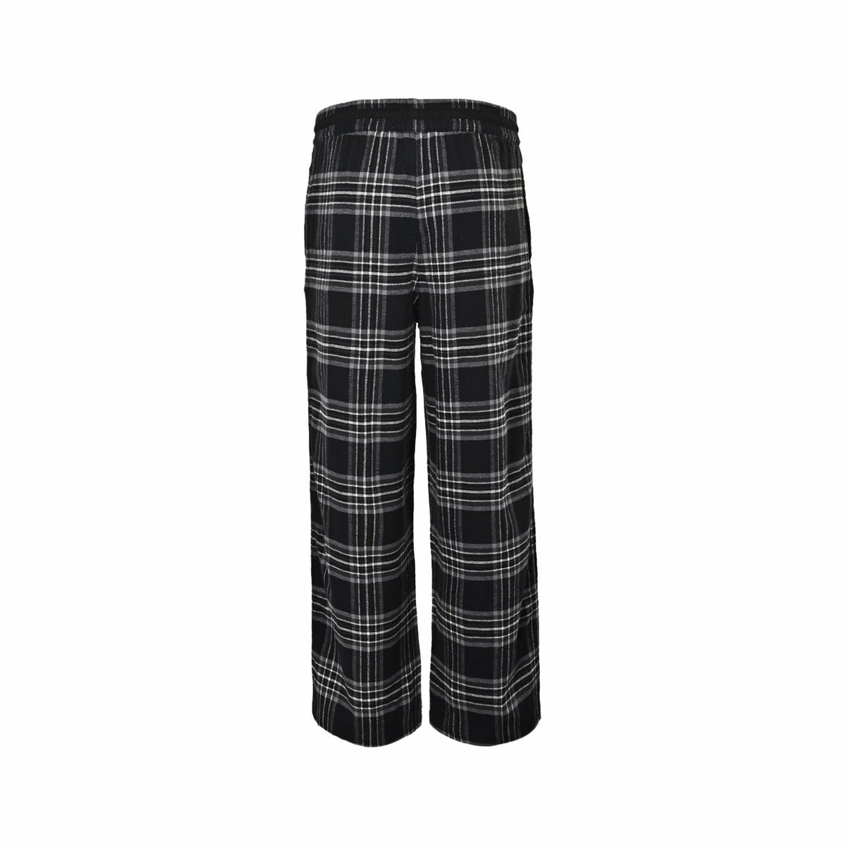 Black Wool Check Straight - Men's