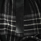 Schwarzer gerader Woll-Check - Herren