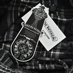 Schwarzer gerader Woll-Check - Herren