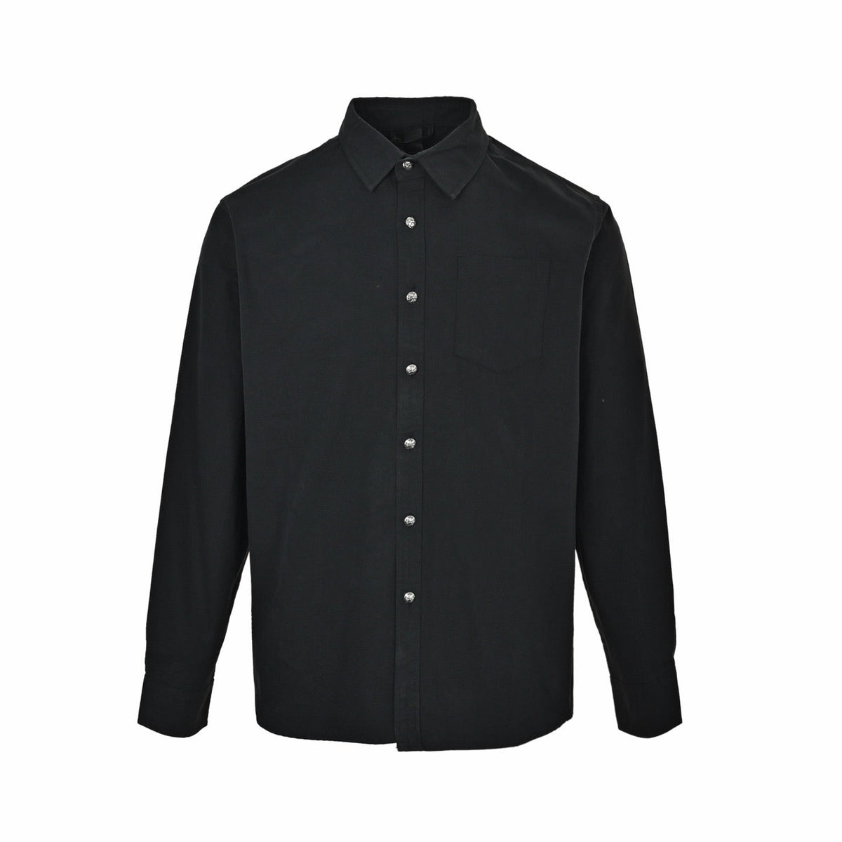 Schwarzes Langarmshirt aus Baumwolle – Herren