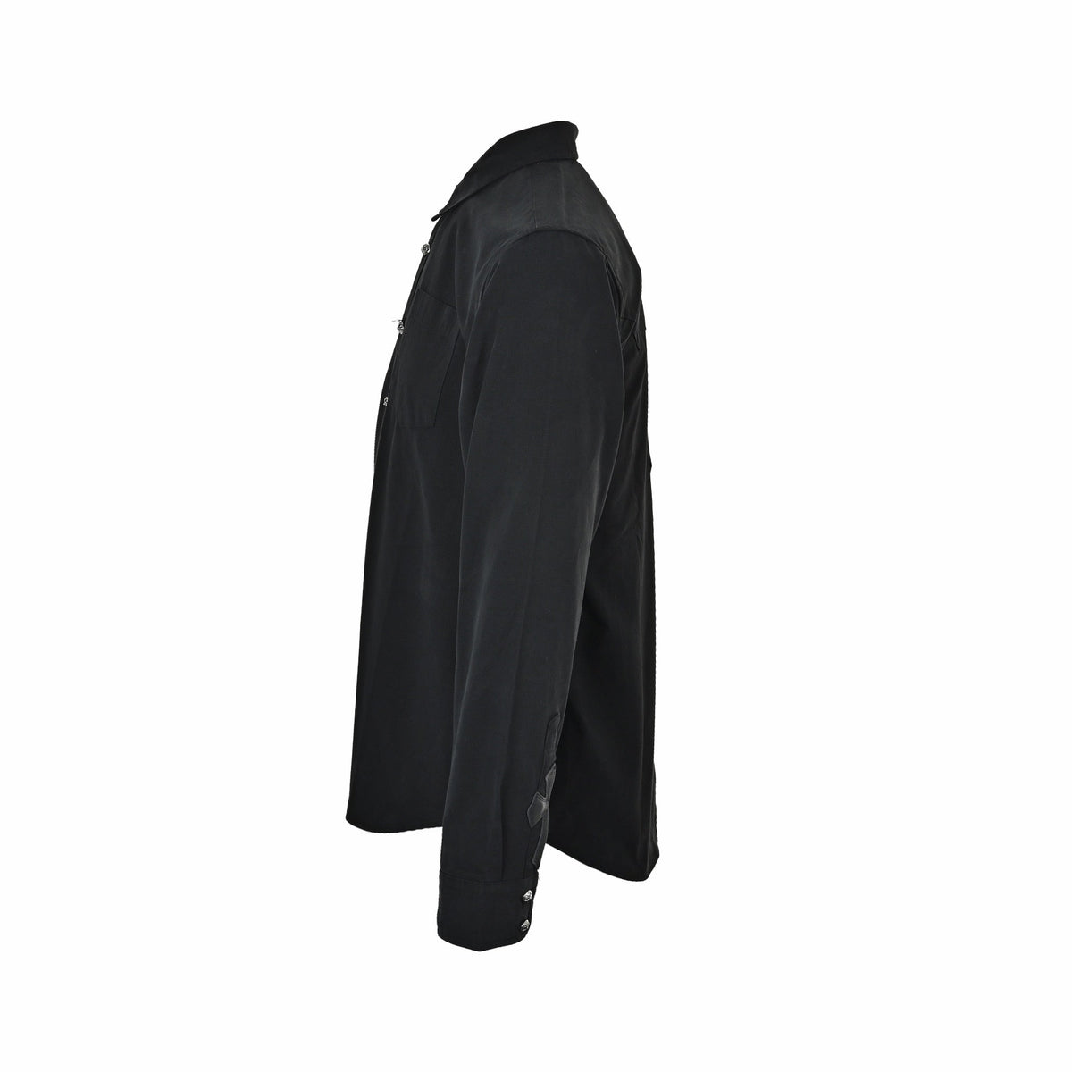 Schwarzes Langarmshirt aus Baumwolle – Herren