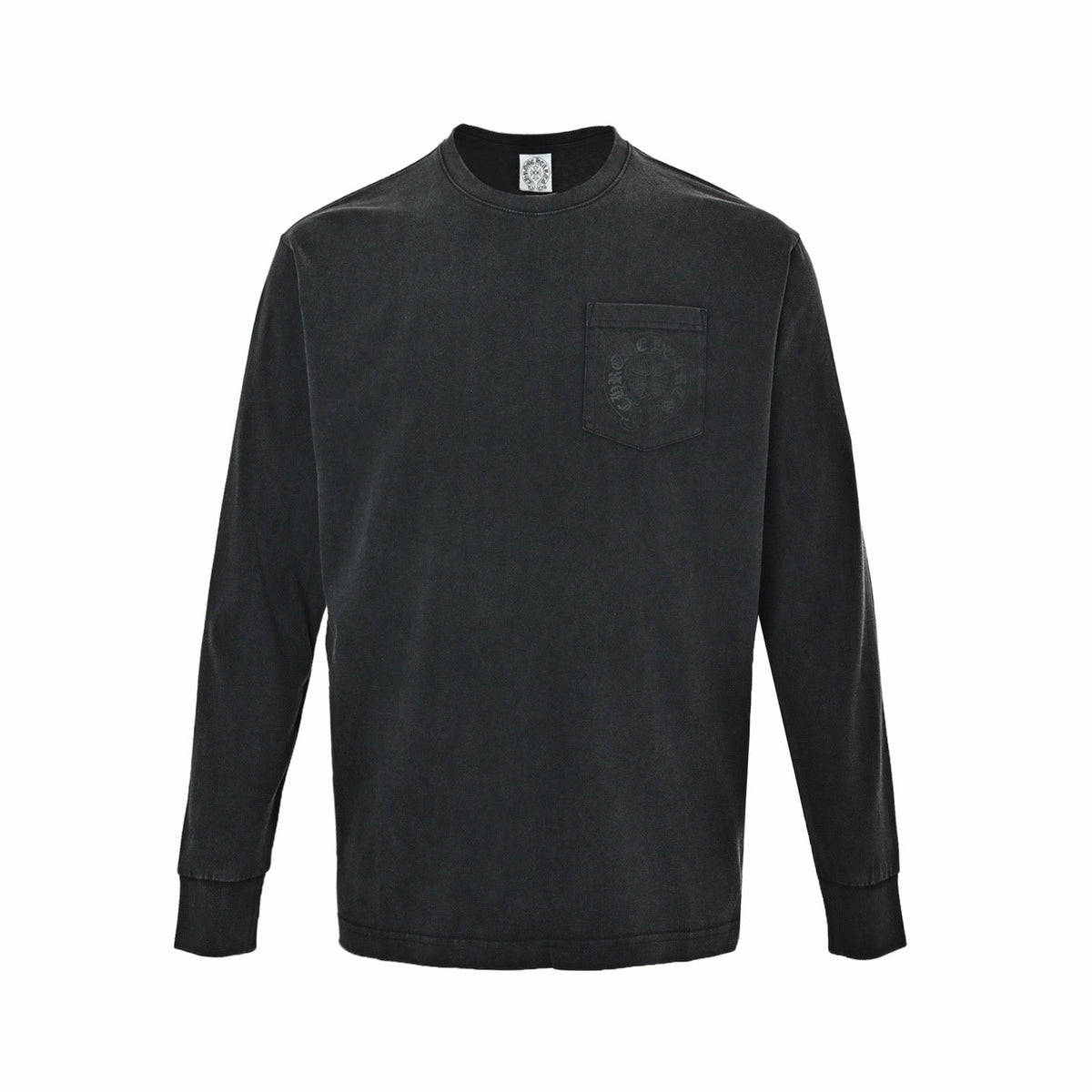 Grey Cotton Pocket Long-Sleeve - Men's