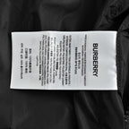 Schwarz Nylon Kapuzenjacke mit Kontrastkordel – Herren