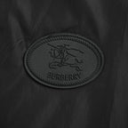 Schwarz Nylon Kapuzenjacke mit Kontrastkordel – Herren