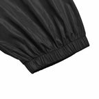 Schwarz Nylon Kapuzenjacke mit Kontrastkordel – Herren