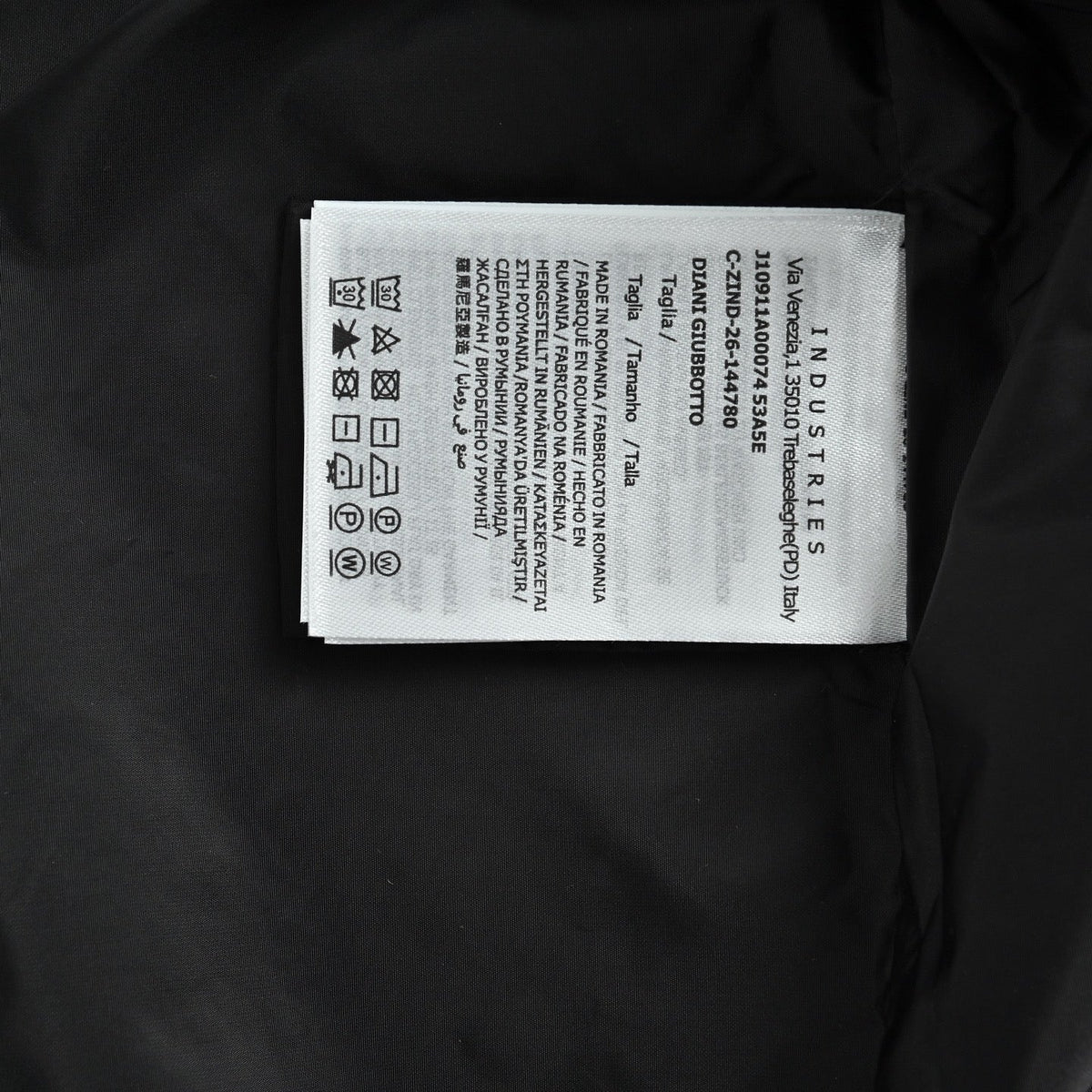Schwarze Nylon-Kapuzenjacke mit farblich abgesetztem Reißverschluss – Herren