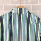 Green Cotton Striped Short-Sleeve - Men's