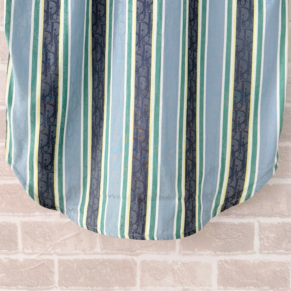 Green Cotton Striped Short-Sleeve - Men's