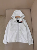 Schwarz Nylon Uni Kapuze - Herren