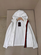 Schwarz Nylon Uni Kapuze - Herren