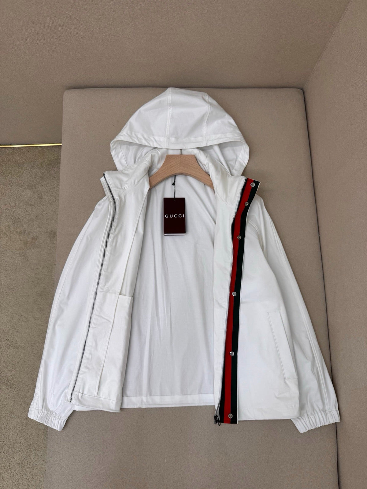 Schwarz Nylon Uni Kapuze - Herren