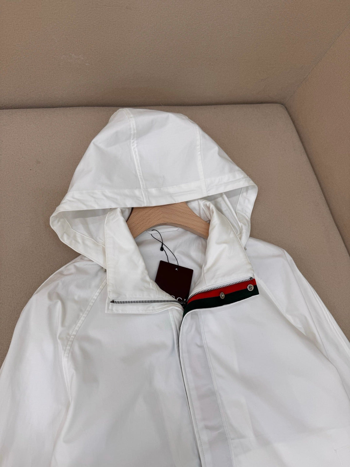 Schwarz Nylon Uni Kapuze - Herren