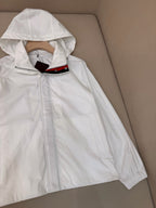 Schwarz Nylon Uni Kapuze - Herren