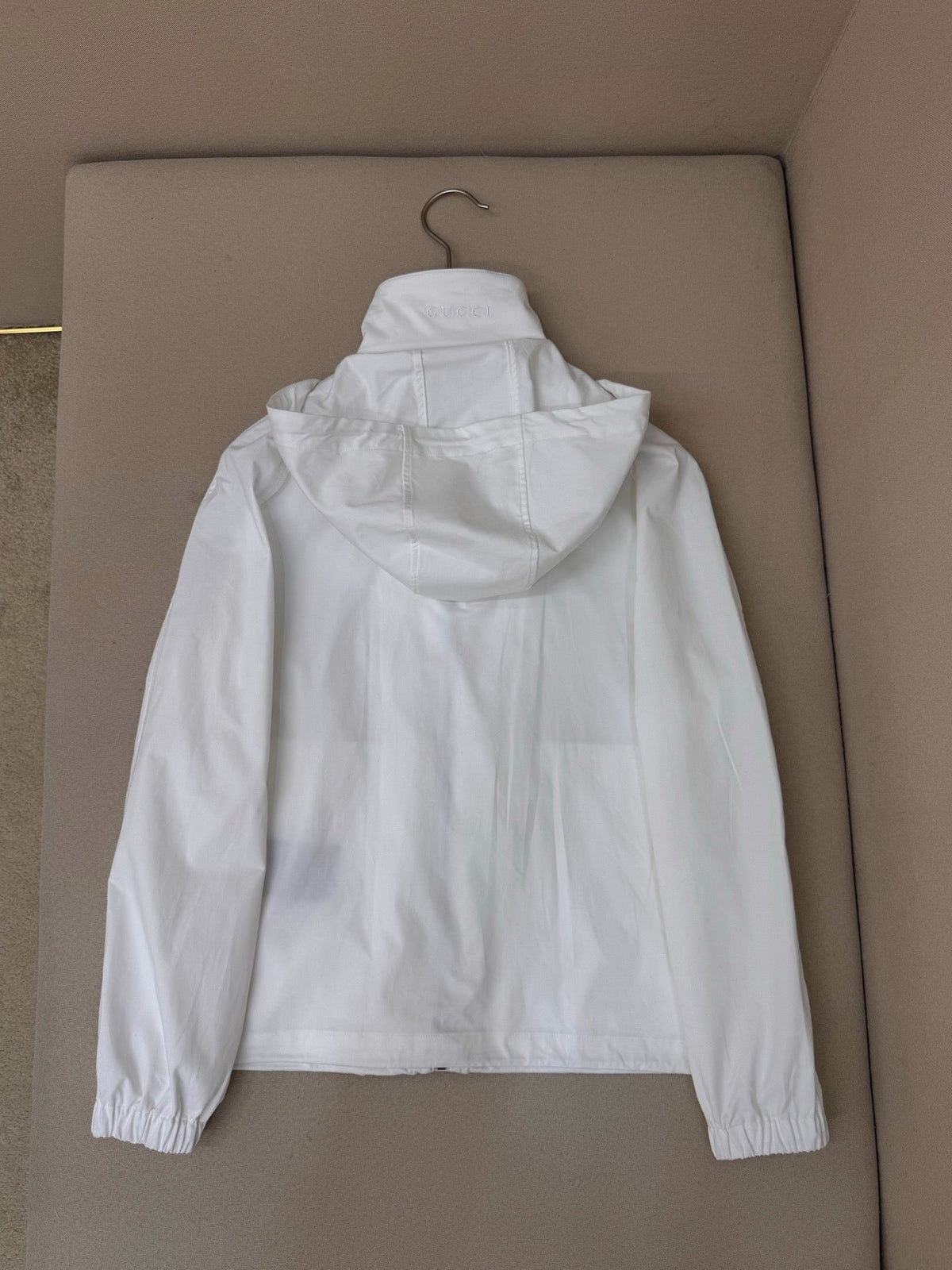 Schwarz Nylon Uni Kapuze - Herren