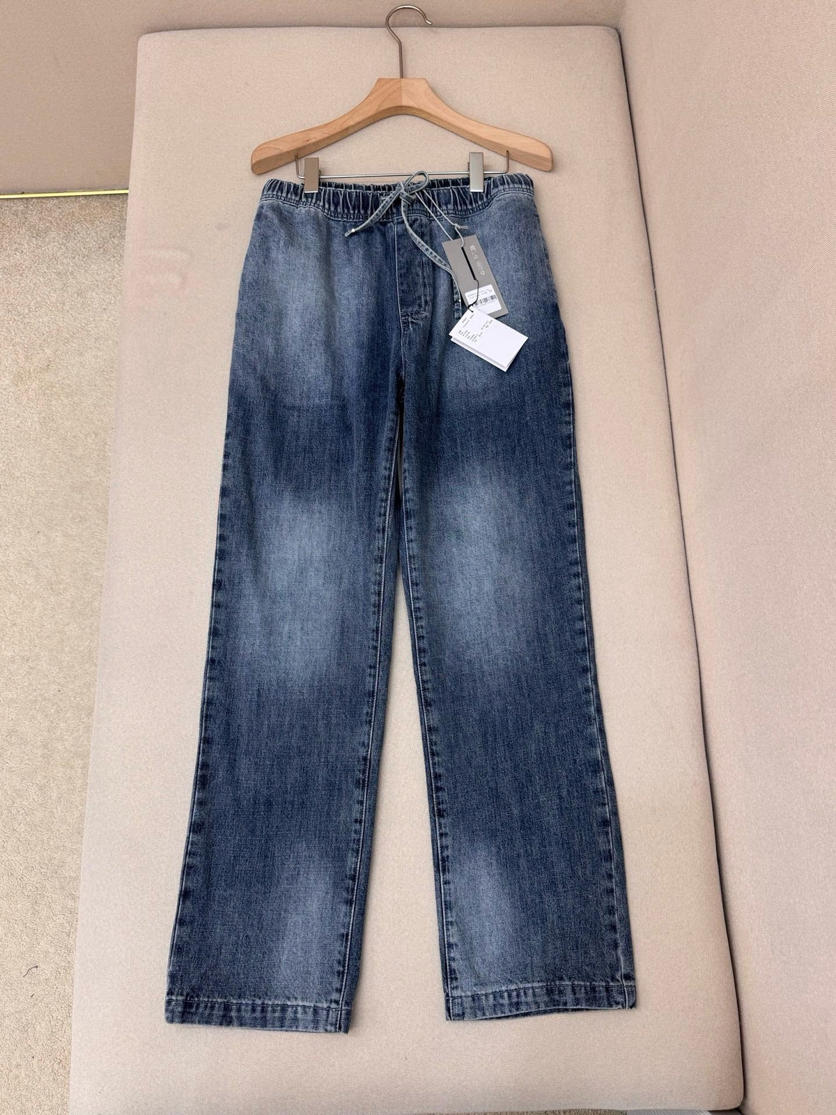 Blue Denim Washed Straight - Herren